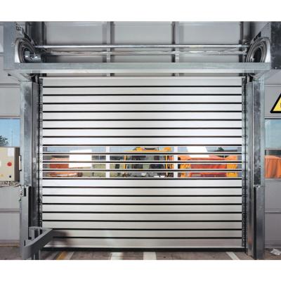 China Heat Insulation Aluminum Spiral Rapid Rolling Door With Security Insulated High Speed Spiral Door for sale