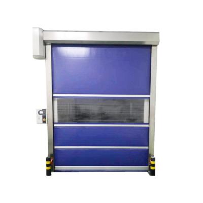 China Heat Insulation Kitchen Roller Shutter Door Blue / Gray / Orange PVC Door Curtain For High Speed Door for sale