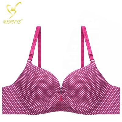 China Binnys Small Dot Designsmall Dot Design Sostenes QUICK DRY Binnys One Piece Women Underwear Comfortable Soft Bras Padded Push Up Bra for sale