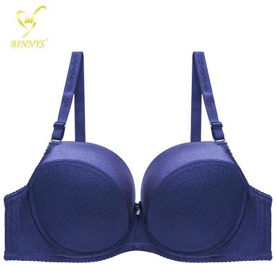 China QUICK DRY Binnys Comfortable Adjustable Subjectador Set Plaid Breathable Upper Thickened Underwear Plus Size Bras Seamless Bra For Women for sale