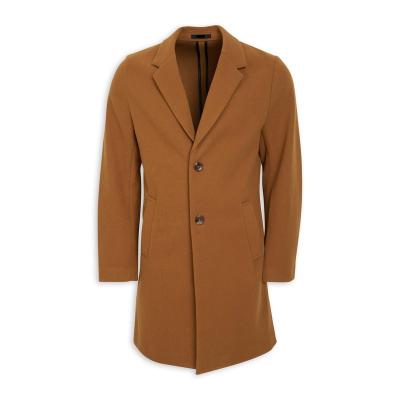 China Wholesale Breathable Men Winter Fashion Gray Color Melton Trench Coat Long Sleeve Jacket for sale