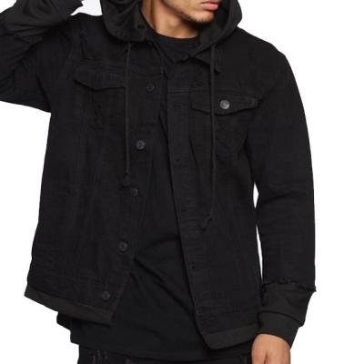China Factory Price Breathable OEM Plus Size Mens Distressed Color Mens Denim Jacket Outfit for sale