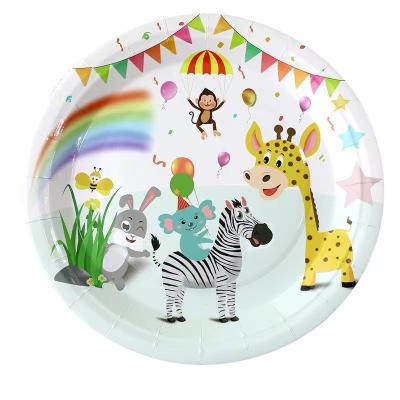 China Safari Theme Plate Napkin Cup Paper Tableware Sets Astronaut Happy Birthday Party Decorations Space Planet Party Paper for sale