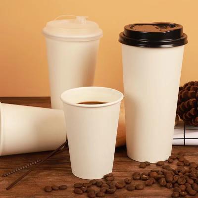 China PE Coated Paper White Double Sides PE Coated Paper Cups Disposable Recyclable Paper Cup for sale