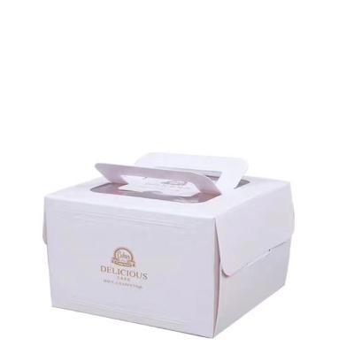 China Recyclable Portable Bakery Cake Gift Box Dessert Packaging Boxes With Handle - Shopping Cake Packaging Boxes, Cake Packaging Boxes With Handle, Ca for sale