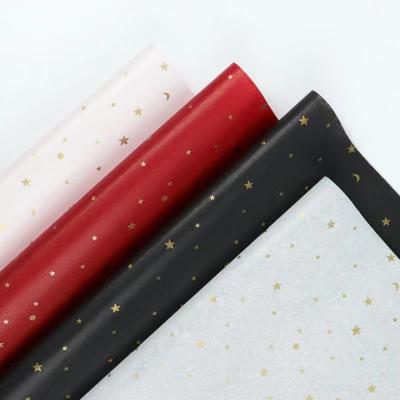 China 50*70cm Paper Gold Foil Solid Color Fashionable Korean Pink Flower Wrap Paper For Wrapping Gift Floral Wrapping Paper for sale
