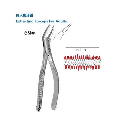 China Dental Area High End Dental Extraction Pliers Teeth Extracting Forceps For Upper And Lower Mandibular Residual Roots for sale