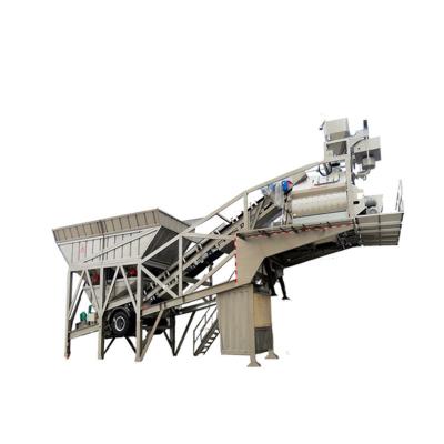 China Construction works YHZS50 Concrete Batching Plant 50m3/h Concrete Mixer Trailer Mobile Concrete Batching Plant for sale