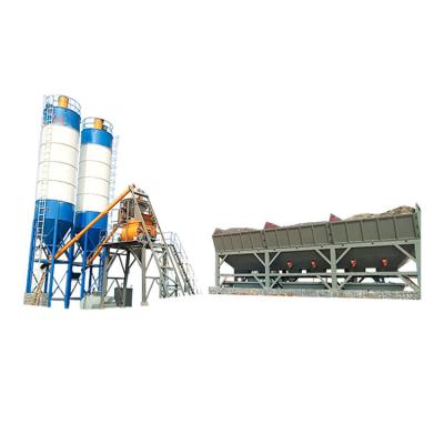 China Construction works HZS50 Concrete Batching Cooling System Mini Concrete Plant Machine 50m3/h Concrete Batch Plant for sale