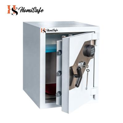 China Custom Large Home Filing Cabinet Homisafe Digital Steel Fireproof Protection Silver Safe Box for sale