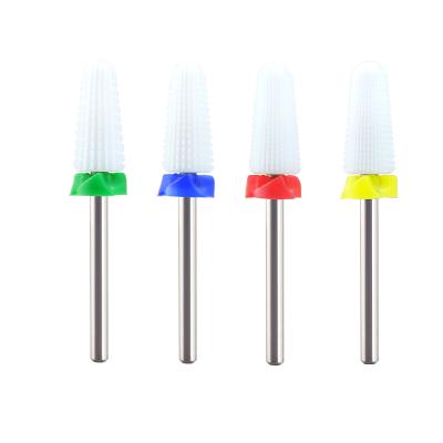 China 7.0mm Ceramic White Ceramic Volcano Bits (2 Way) Best Quality Stable Nail Desktop Nail Sale Ceramic Bits for sale