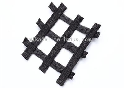 China Uniaxial / Biaxial Geogrid, Warp Knitting Polyester Geogrid For Road Construction for sale
