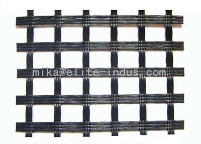 China 50KN X 50KN Asphalt Coated Plastic Geogrid Reinforcement For Roads ISO Approved for sale