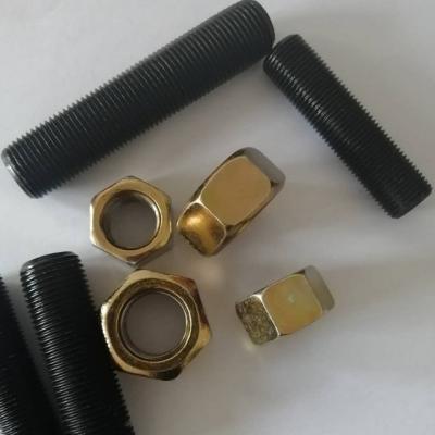 China Steel ASTM A193 B7 Stud Bolt With And ASTM A194 2H Heavy Hex Nuts for sale