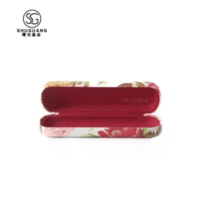 China 2019 Eco-friendly Natrual Eyewear Optical Flower Printing Custom Logo Eyeglass Case For Reading Glasses Accessories for sale
