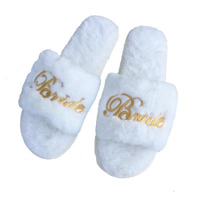 China Fashion Trend Wholesale Custom Fur Women Slippers Indoor Sandals for sale