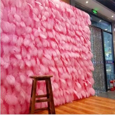 China Party Suppies 15-20cm Long Ostrich Feather Wall Bachelor Party Supplies Happy Birthday Wedding Decoration Backdrop for sale