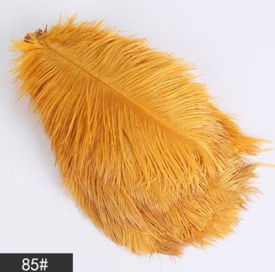 China FEATHER 15-30cm bulk gold ostrich feathers bulk cheap for wedding party decoration feather wall backdrop for sale