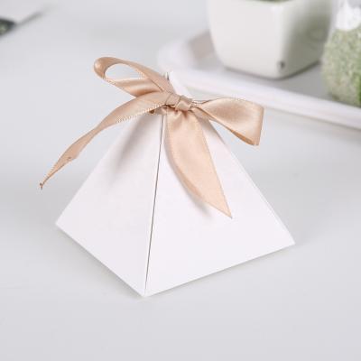 China Customized pyramid favor gift box party supplies baby shower candy paper box for sale for sale