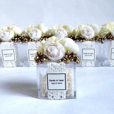 China Wedding Custom Acrylic Wedding Candy Box Favor Boxes For Party Baby Shower Birthday Package for sale