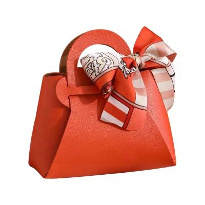 China Leather Return Gift To Wedding Favor Gifts Bag For Guests Purse Small DIY Cute Leather Blue Orange Pink Red for sale