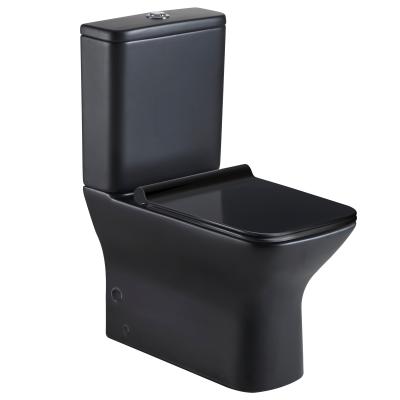 China Double-Flow Square Washdown Two Piece Toiletries High End Bathroom Ceramic Sanitary Toilet for sale