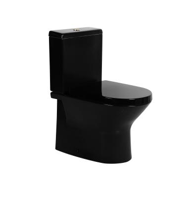China Wholesale Sanitary Ware Rimless Two Piece Bathroom Watermark Double-Flow Ceramic Cabinet Toilet With Slim Cover Seat for sale