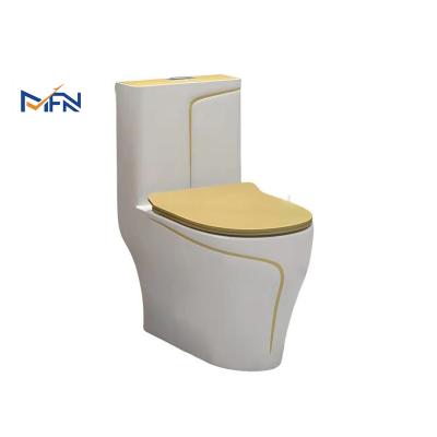 China Bestselling Modern Bathroom Sanitary Washdown Double Flush Double Flush Hotel One Piece WC Colors Ceramic Toilet for sale