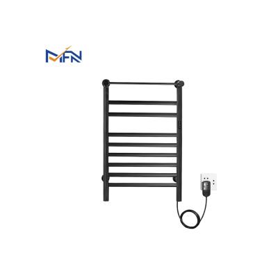 China Dry Smart Towel Rack Black Timing Switch Bathroom Thermostat Heater Color Wall Stick Towel Rack for sale