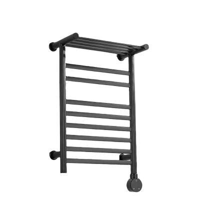 China Heater WIFI Intelligent Voice Towel Rail Ladder Ladder Towel Hanger Bathroom Passionate Black White Towel Rack for sale