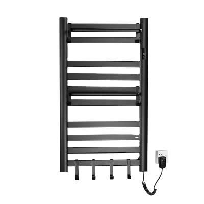 China Wall Mounted Rail Heater CE Constant Temperature Electric Towel Rack Timing Towel Rack With Hooks for sale