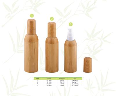 China Wholesales 120ml/150ml/200ml Bamboo Cosmetic bottles, bamboo cosmetic packaging bottles for sale