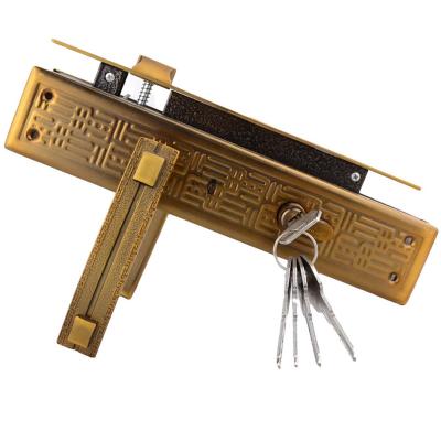 China Traditional Most Popular Bedroom Long Plate Door Handle for sale
