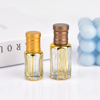 China High End Clear Empty Personal Care Perfume Oil Dropper Glass Bottle Attar Bottles Wholesale 12ml Perfume Oil Bottle for sale