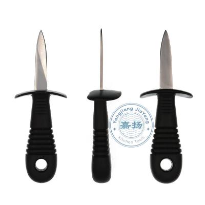 China Hot Selling Kitchen Instrument Utensil Set (ALST-OK002) Stainless Steel Seafood Tool Oyster Knife Operner with PP Handle and Protective Baffle for sale