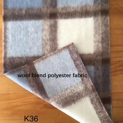 China Blackout K-36, A reputation manufactory direct sale wool blend polyester knitting fabric in the market for autumn / winter garment for sale