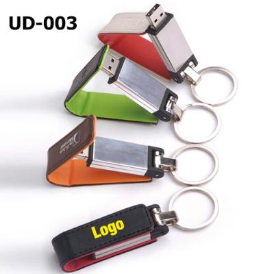 China Leather Usb Flash Disk With Keychain Design en venta