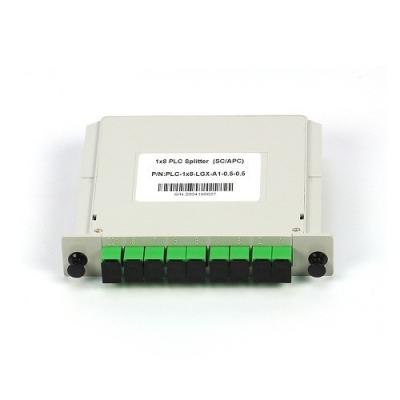 China 1x8 SC/APC Fiber Optic Splitter Single Mode LGX Cassette In FTTx for sale
