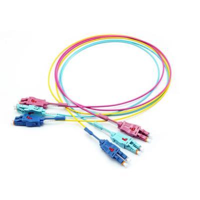 China Magenta LC Uniboot Fiber Optic Patch Cord Polarity Changeable OM4 for sale
