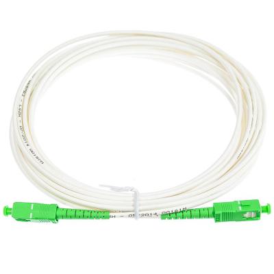 China White Fiber Optic Patch Cord High Speed Duplex For Wide Area Networks for sale