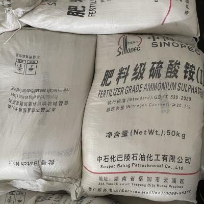 China Van het het Ammoniumsulfaat van 2SO4 (van NH4) van het de Inhouds21% Ammonium van N het Sulfaat Landbouwmeststof Te koop