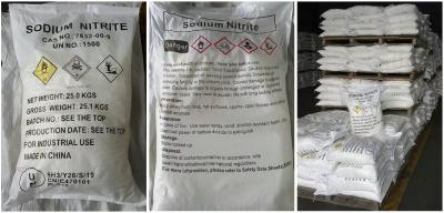 China 25KG/aditivo do nitrito sódio 99% do saco NaNO2 no revestimento de metal à venda