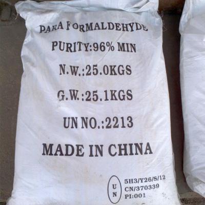 China 25kg/pó Paraformaldehyde do saco PFA para o agente desinfetante da fumigação do fungicida à venda