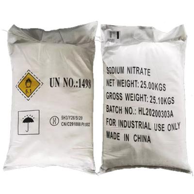 China Nitrato de sódio NaNO3 de cristal para 25KG de vidraria/saco 7631-99-4 à venda