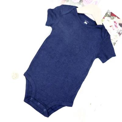 China Summer Substantial Eco-friendly Washable Breathable Shorts Sleeves Cotton Infant Onesie Breathable Knit Newborn Baby Clothes Romper for sale