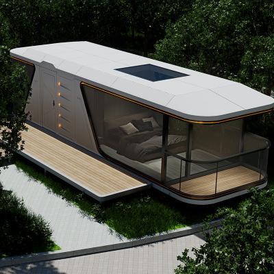China Aluminum Hollow Tempered Glass Doors Windows Space Capsule Homes Quick Installation Robust Build for sale