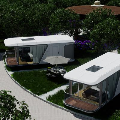 China 8.5m Camping Capsule Draagbaar Prefab Huis Modulair Prefab Space Capsule Huis Te koop