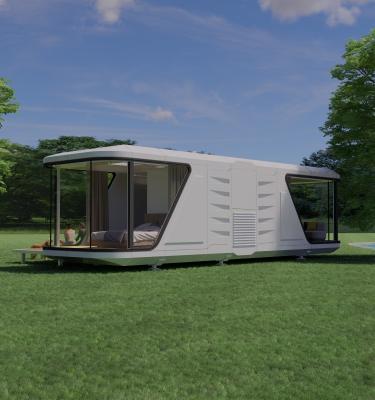 China FULL KING K7 Voorafgebouwde buitenvilla Mobiele modulaire capsule huis Commerciële ruimte Voorafgebouwde capsule met keuken en deur slot Te koop