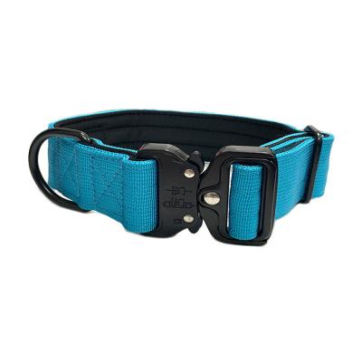 China Padded Adjustable Heavy Duty Tactical Neoprene Padded Combat Dog Collar for sale