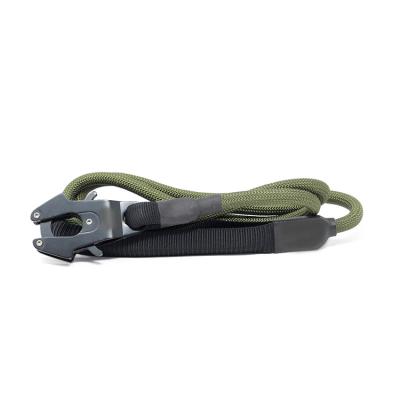 China Customized Viable Tactical Nylon Rope Dog Leash With Frog Clip for sale